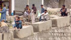 Residents in the Manoor valley, Khyber Pakhtunkhwa, are stranded on the other side of the river's bank