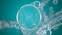 Graphic representation of hydrogen.