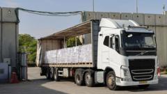90 lorry loads of humanitarian aid now in Gaza after three-day delay
