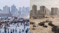 Gaza then and now – a visual guide to how life has changed in 12 months