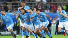 Man City beat Sevilla on penalties to win Super Cup