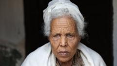 Portrait of 84-year-old Ethiopian woman