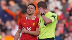 Liverpool’s Jota ruled out of trip to Arsenal