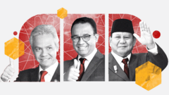 Ganjar Pranowo, Anies Baswedan, Prabowo Subianto