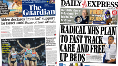 The Papers: 'Ironclad' Biden support and 'radical NHS plan'