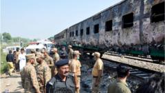 ပါကစ္စတန်မှာ ခရီးသည်တင်ရထားတစီး မီးလောင်လို့ လူဒါဇင်နဲ့ချီ သေဆုံး