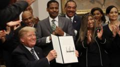 President Trump with African American representatives
