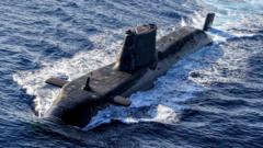 A UK Astute Class nuclear-powered submarine
