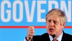 Britain's Prime Minister and leader of the Conservative Party, Boris Johnson speaks during a campaign event in London to celebrate the result of the General Election, 13 December 2019