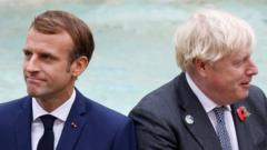 French President Emmanuel Macron and UK Prime Minister Boris Johnson