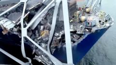New video shows close-up view of bridge collapse debris