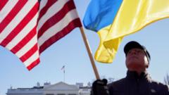 Демонстрация в Вашингтоне в поддержку Украины