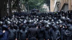 Riot police move in on Georgia parliament protesters