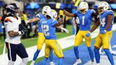 Chargers beat Broncos to leave both on play-off brink