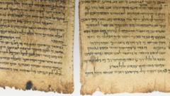 Fragment of Dead Sea Scrolls manuscript