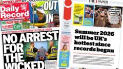 Scotland's papers: Police union's 'no arrest' claims and solar eclipse tips