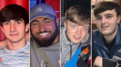 Family tributes to four men who died in crash