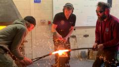 Blacksmiths head to Denmark to forge Viking anchor