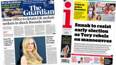 The papers: Asylum detentions to begin and 'Tory MPs plotting'
