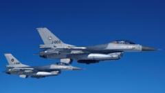 Dutch F-16 fighter jets. Photo: July 2023