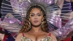 Beyoncé performs on stage headlining the Grand Reveal of Dubai’s newest luxury hotel, Atlantis The Royal on January 21, 2023 in Dubai