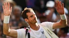 Andy Murray waves goodbye to the Wimbledon crowd