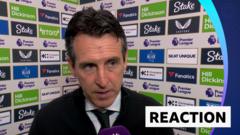 Villa 'missing something' in attack admits Emery