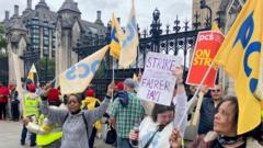 Hundreds of Parliament security staff go on strike