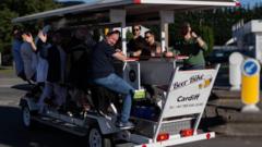 Councillors in England say 'Trojan Horse' beer bike firm can operate in Cardiff