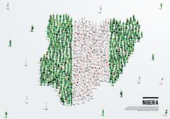 Nigeria map wey pipo gada togeda do