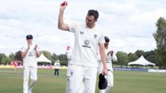 Middlesex stay second by beating Northants