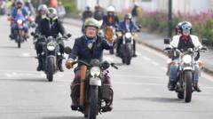 More than 1,000 motorcyclists gather for charity ride