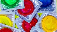 Condoms in bright colours