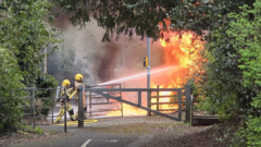 School evacuated after fuel tanker fire