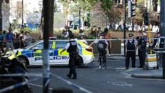 Woman arrested after four stabbed in central London