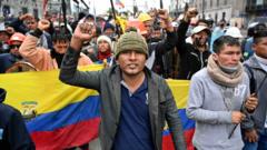 Протестующие в Эквадоре