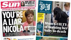 Scotland's papers: MP calls Sturgeon a 'liar' and mother guilty of baby death