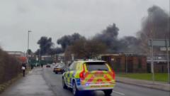 Homes evacuated after huge lorry fire breaks out