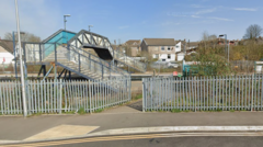 Woman injured after telegraph pole falls on her