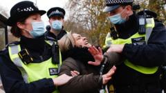 Задержания на акции протеста в Лондоне