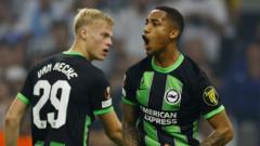 Late Pedro penalty earns Brighton draw at Marseille