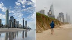 Watch: Tropical storm erodes iconic Australian beach