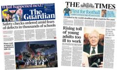 The Papers: School 'defects' check ordered and 'young adults too ill to work'