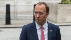 Matt Hancock's reaction to photo of kiss with aide revealed in text