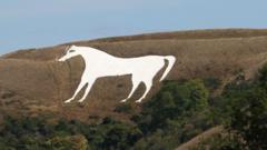 Wildfire breaks out near famous white horse