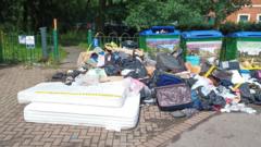 Waste plea after fly tipping on side of city road