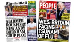'Burnham coup plot' and UK faces 'tsunami of flu'