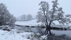 Watch: Snow falls across parts of the UK