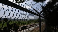 Barbed-wire fence is seen at the Imjingak Pavilion, near the demilitarized zone (DMZ) on June 16, 2020 in Paju, South Korea.