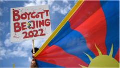 Boycott Beijing 2022 flag